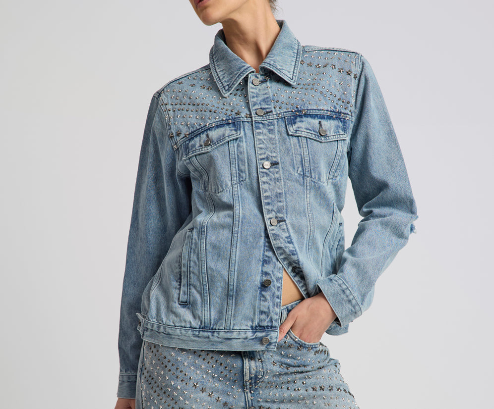 25th Anniversary Limited Edition Trucker Studded Denim Jacket - Salty Dog