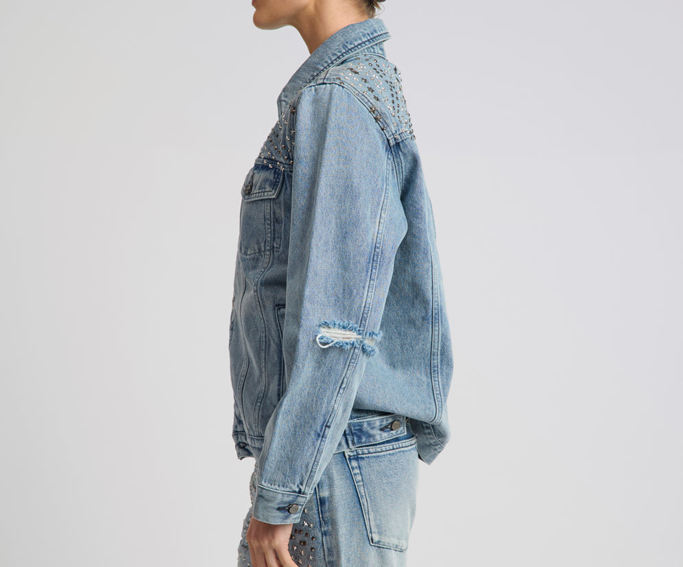 25th Anniversary Limited Edition Trucker Studded Denim Jacket - Salty Dog
