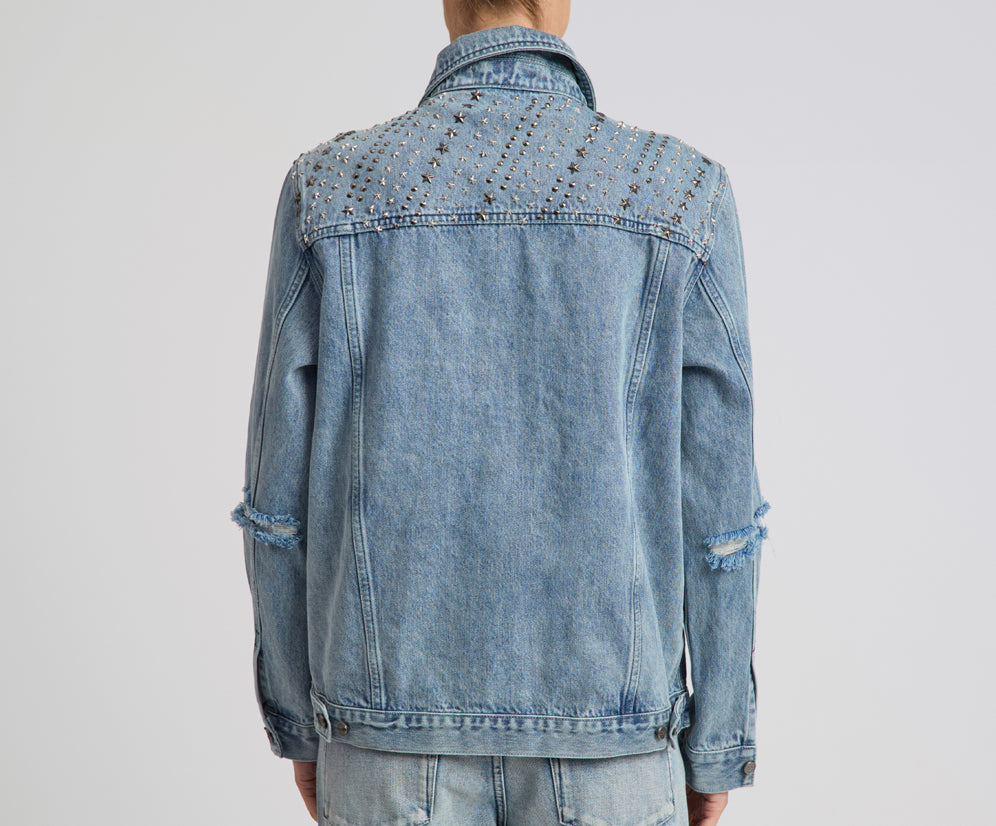 25th Anniversary Limited Edition Trucker Studded Denim Jacket - Salty Dog
