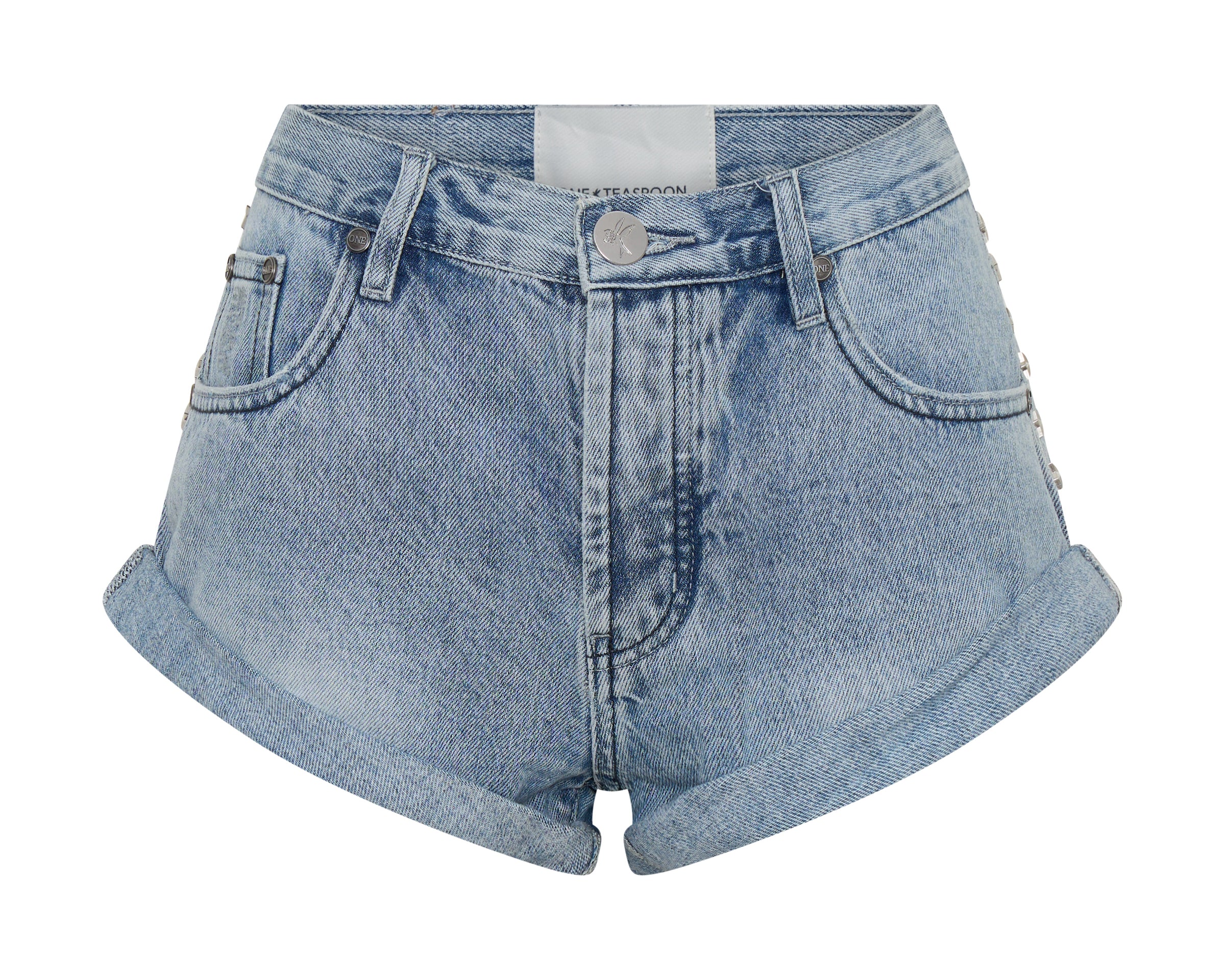 25th Anniversary Bandits Low Waist Studded Denim Shorts - Salty Dog