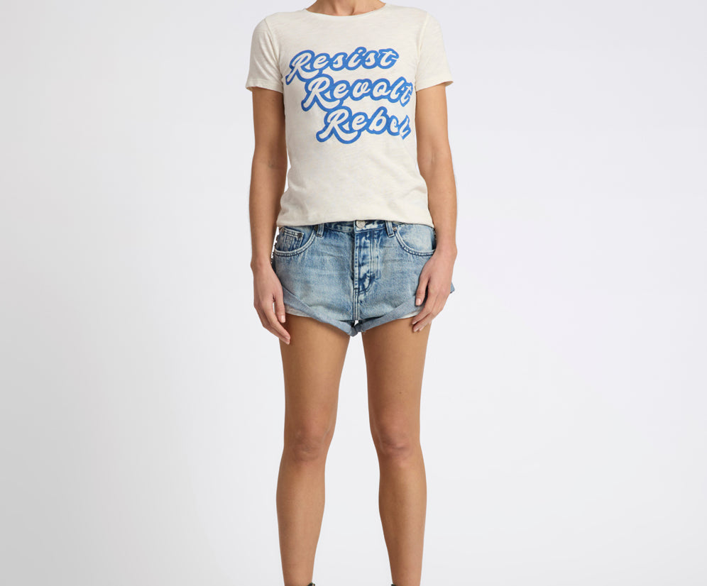 25th Anniversary Bandits Low Waist Studded Denim Shorts - Salty Dog