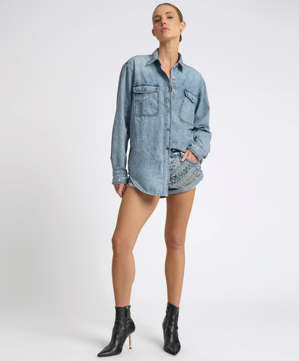Sydney's Picks 25th Anniversary Limited Edition Everyday Studded Denim Shirt - Salty Dog