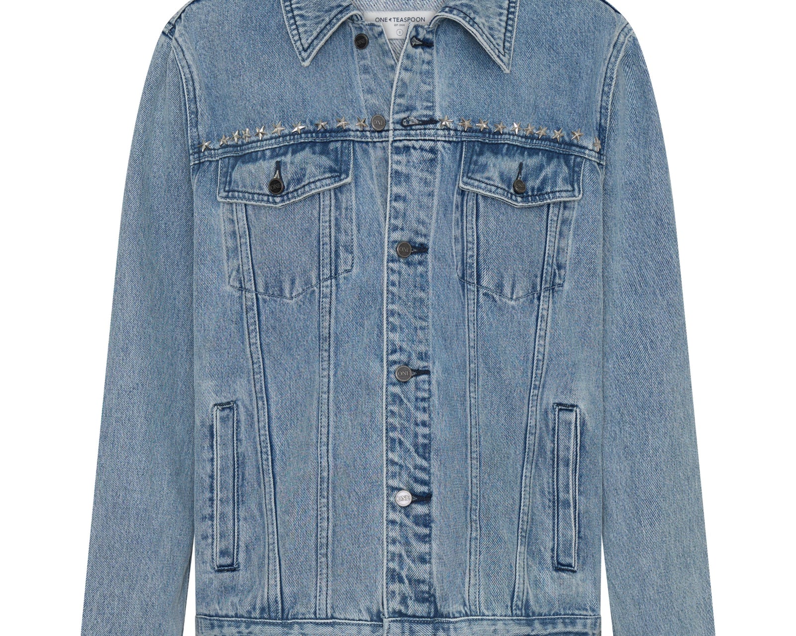 25th Anniversary Trucker Studded Denim Jacket - Salty Dog