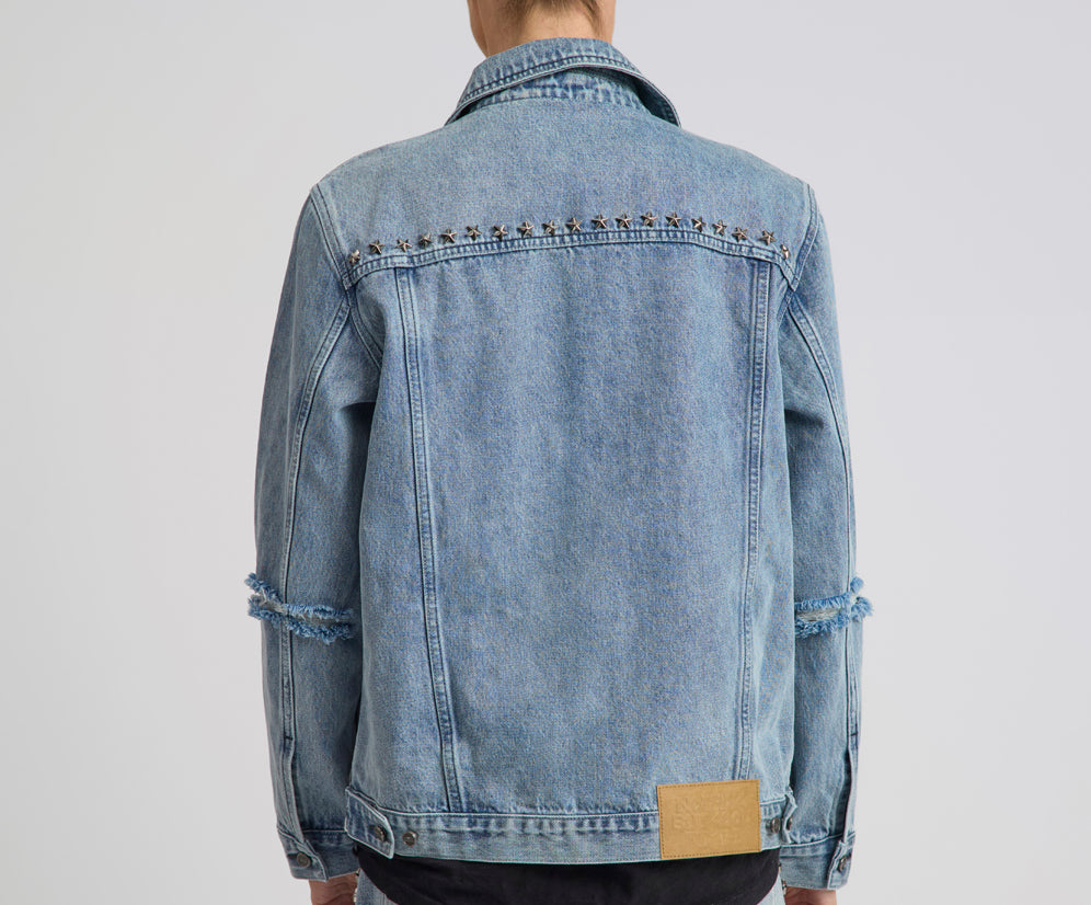 25th Anniversary Trucker Studded Denim Jacket - Salty Dog