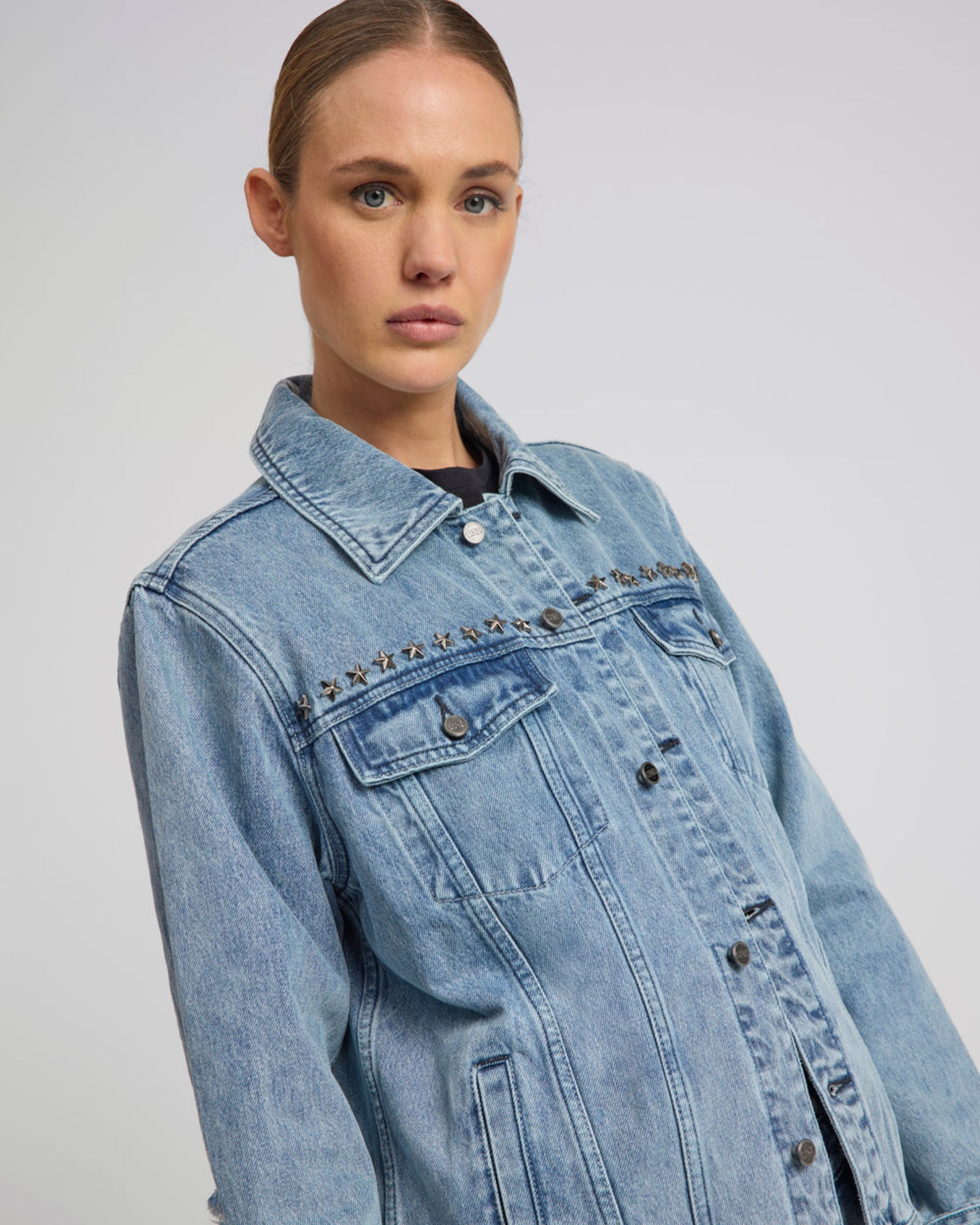 25Th Anniversary Trucker Studded Denim Jacket - Salty Dog | One