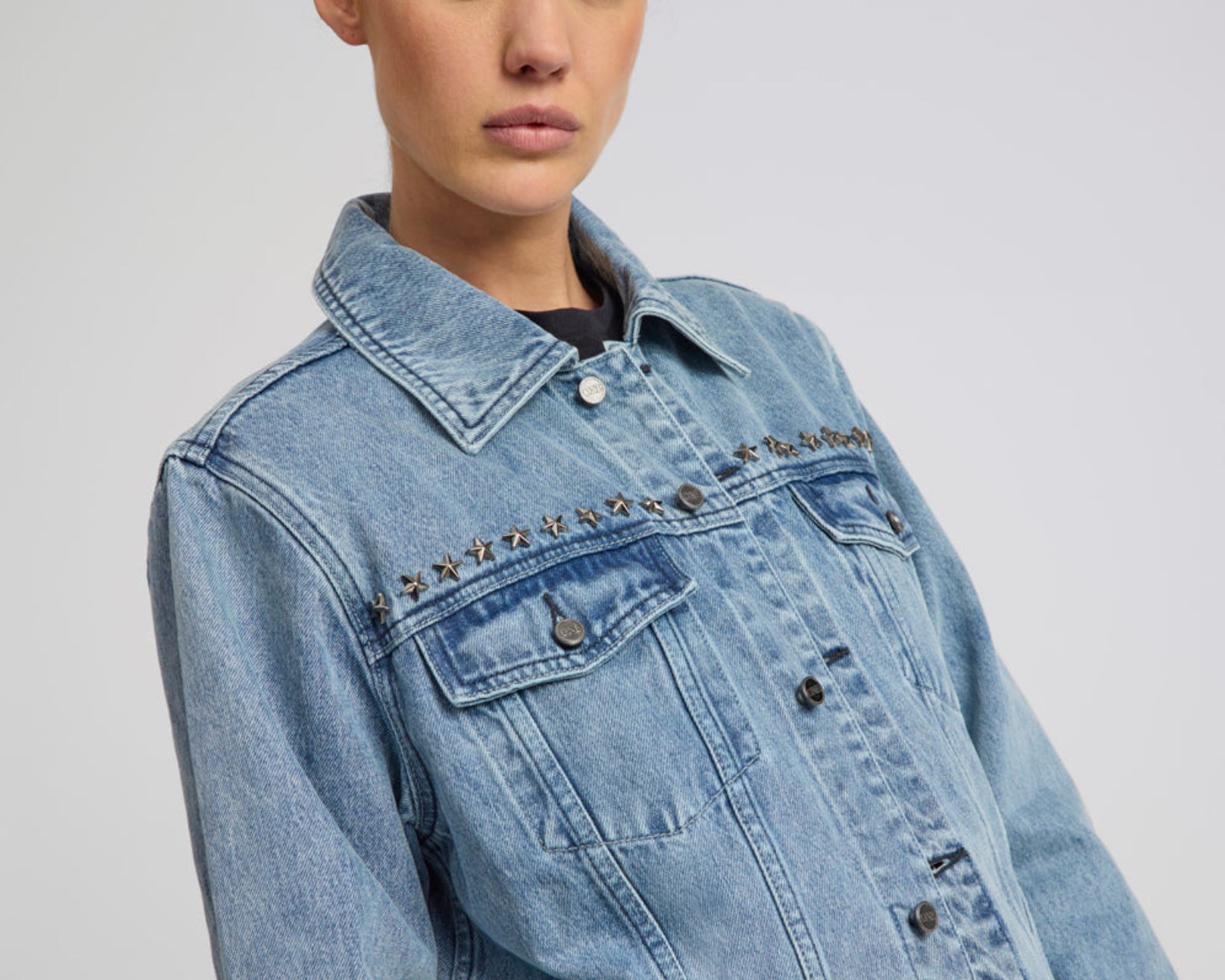 25th Anniversary Trucker Studded Denim Jacket - Salty Dog