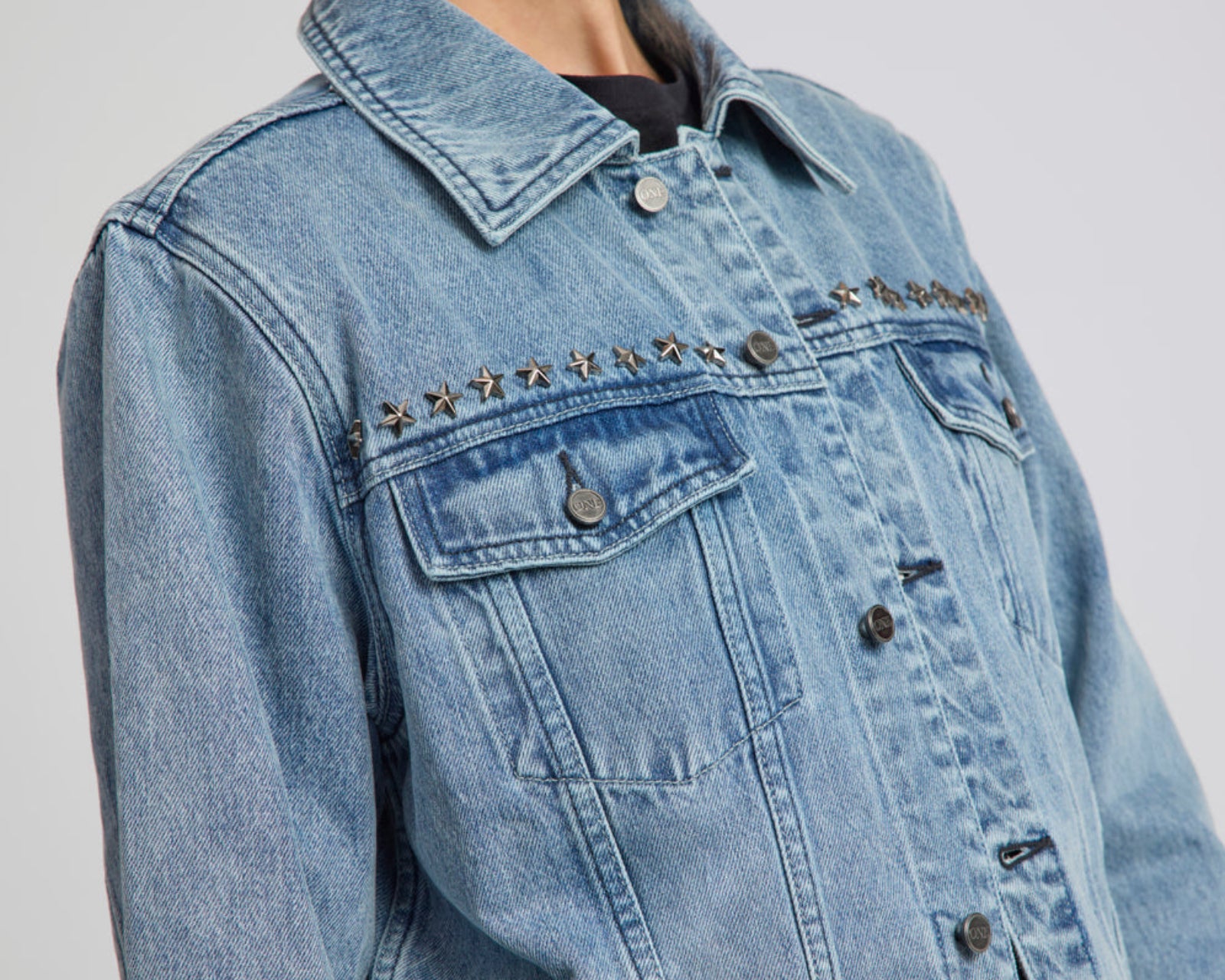 25th Anniversary Trucker Studded Denim Jacket - Salty Dog