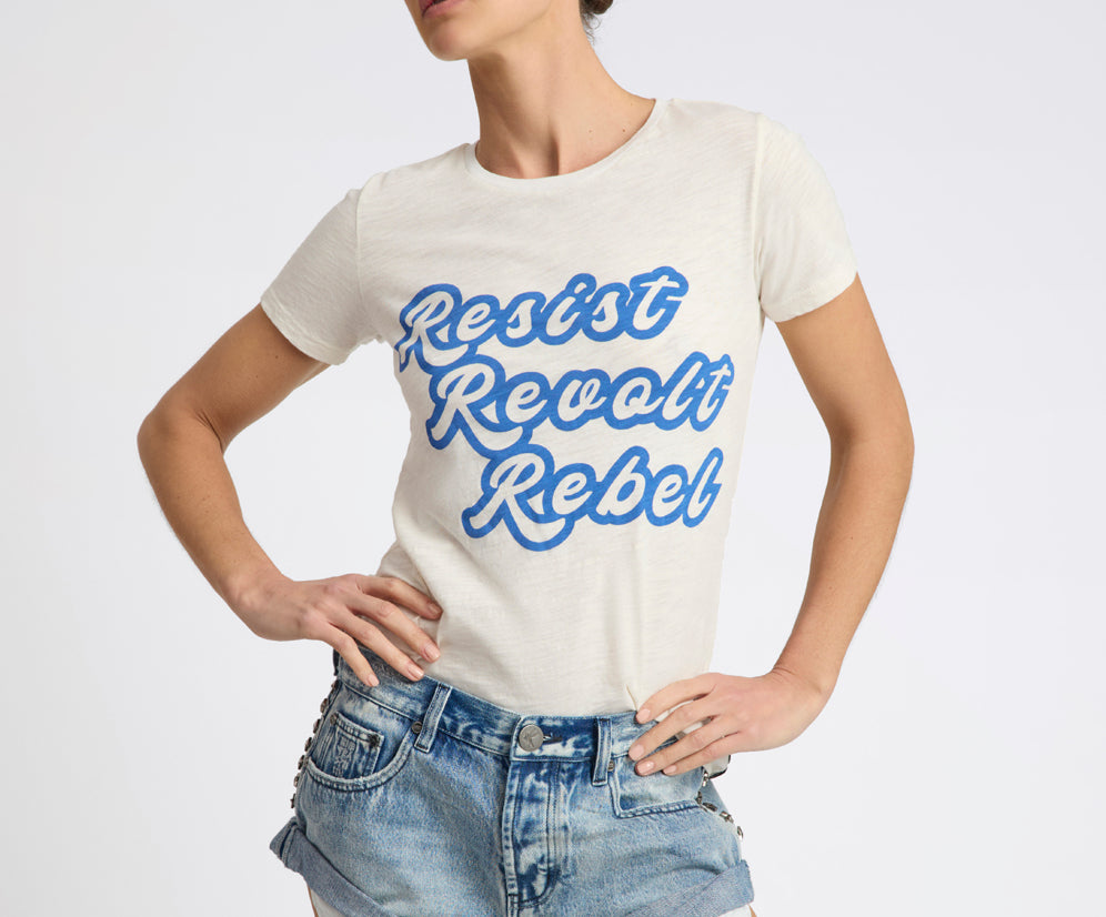 25th Anniversary Resist Revolt Rebel Tee - White