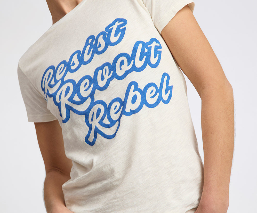 25th Anniversary Resist Revolt Rebel Tee - White