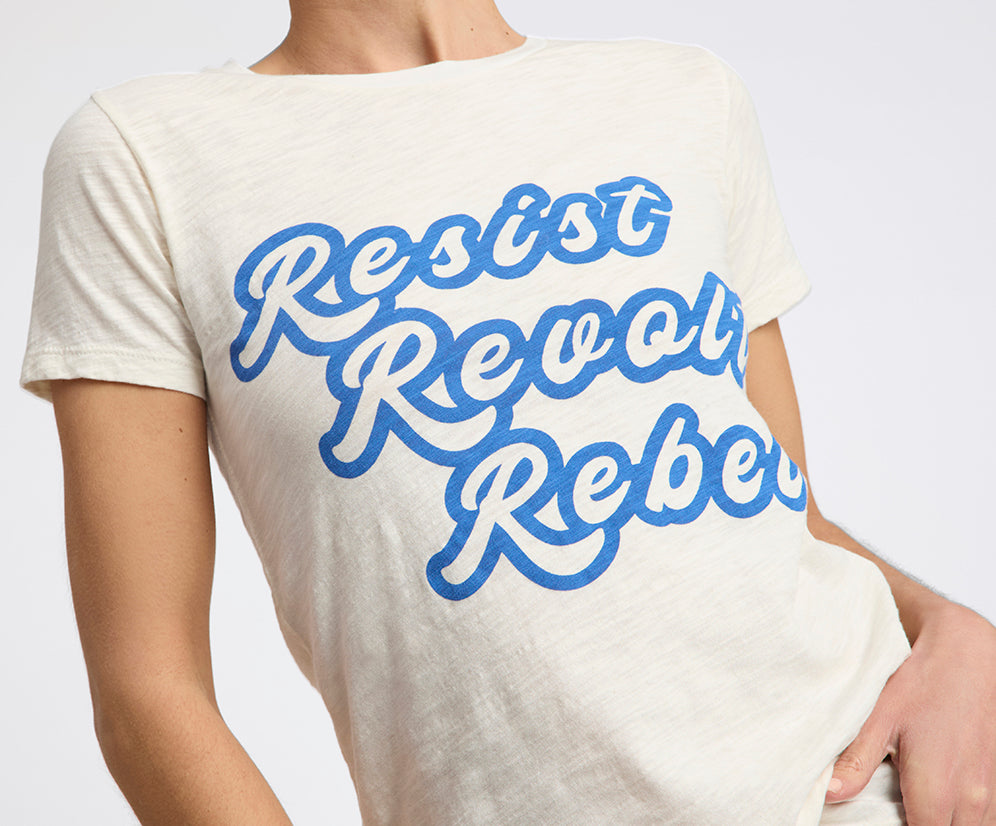 25th Anniversary Resist Revolt Rebel Tee - White