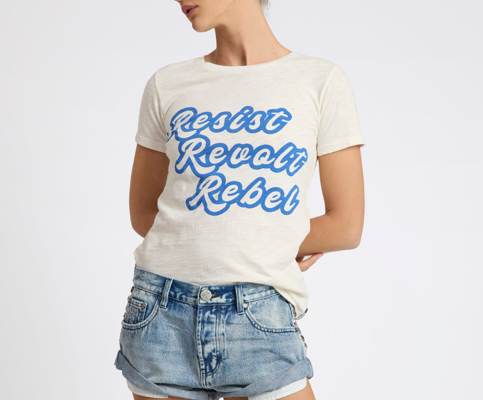 25th Anniversary Resist Revolt Rebel Tee - White