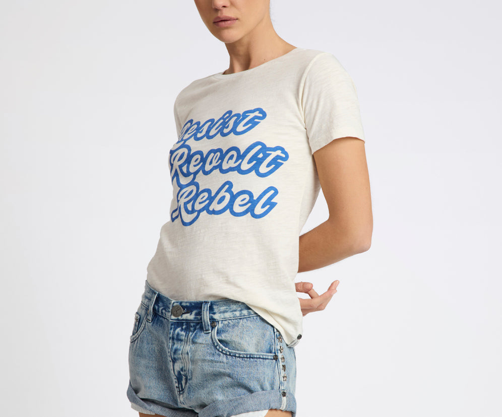 25th Anniversary Resist Revolt Rebel Tee - White