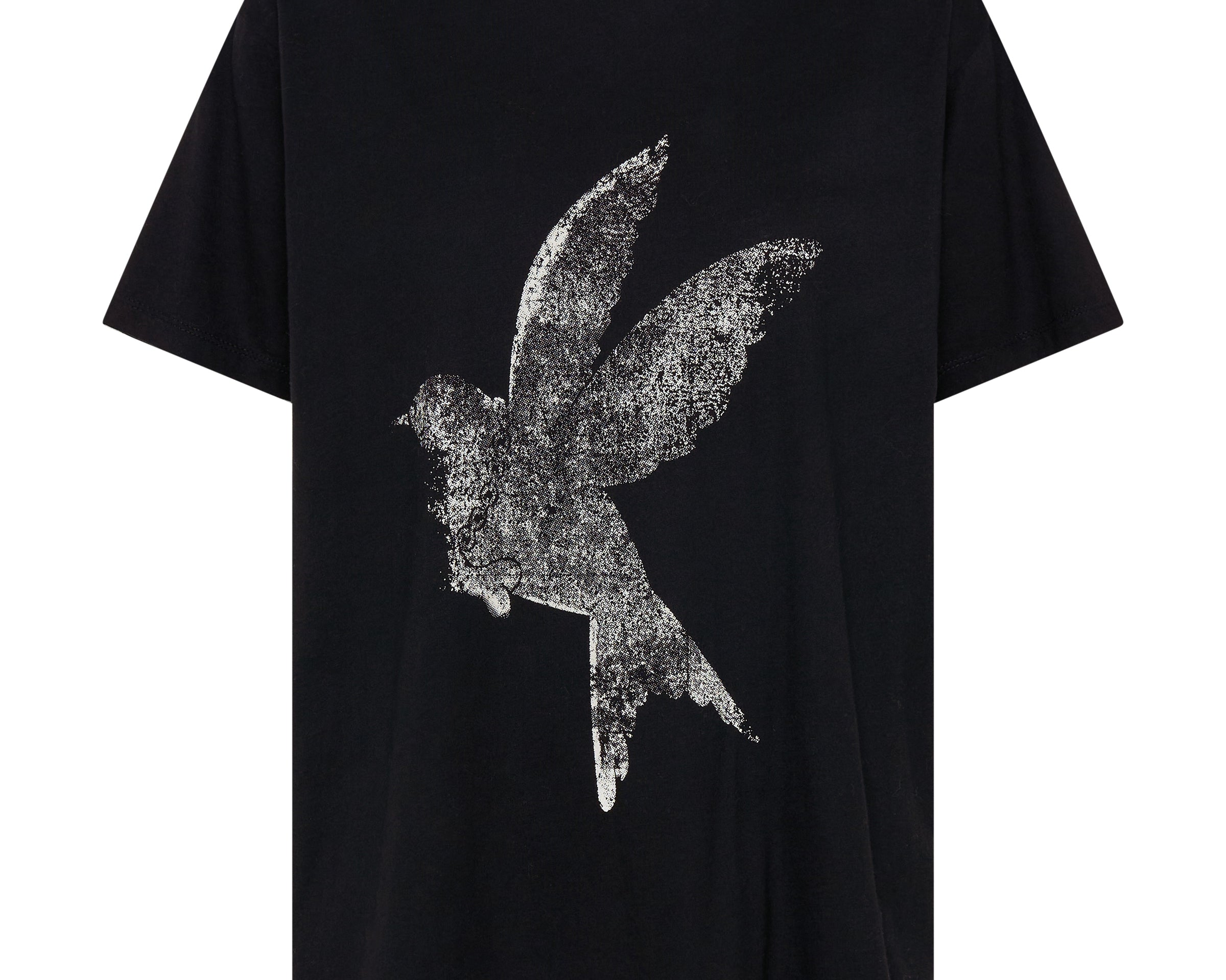 Brushed Bowerbird Boyfriend Tee - Black