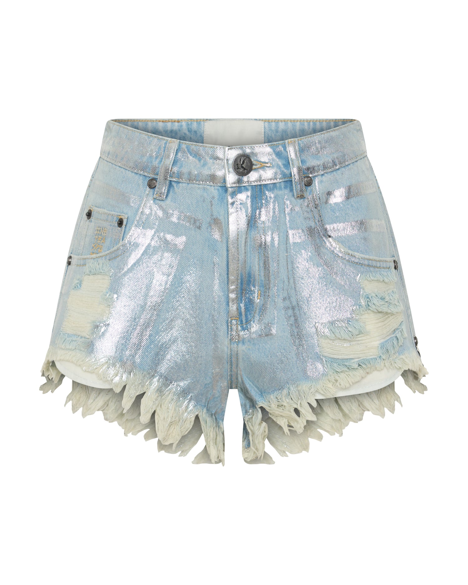 Renegades High Waist Denim Shorts - Blue Chrome