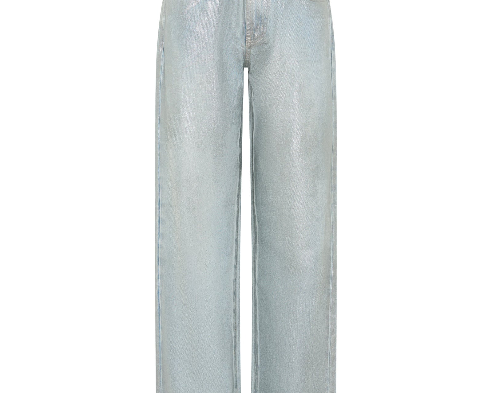 Jackson Mid Waist Wide Leg Denim Jeans - Blue Chrome