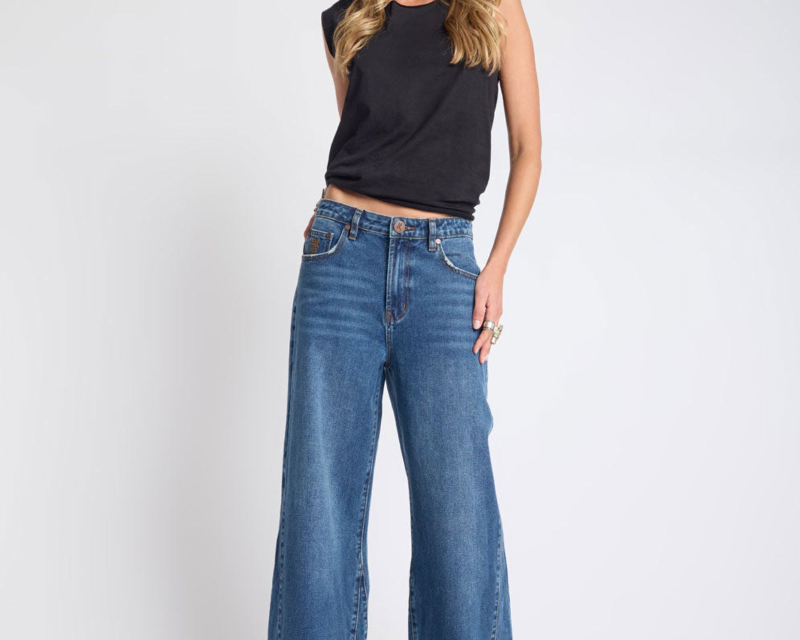Cruisers Mid Waist Bootcut Flare Denim Jeans - Rodeo Blue