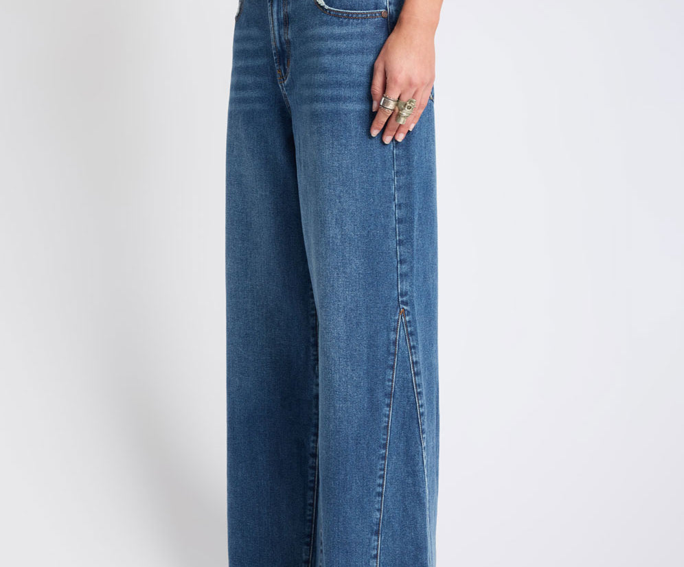 Cruisers Mid Waist Bootcut Flare Denim Jeans - Rodeo Blue
