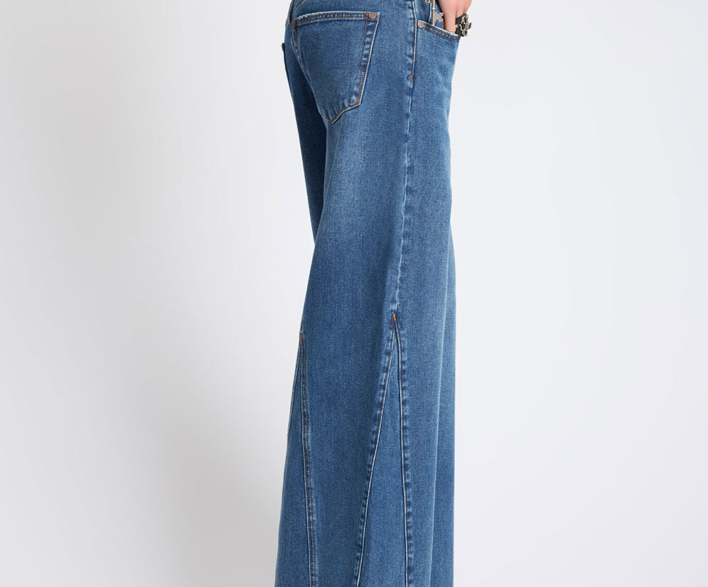 Cruisers Mid Waist Bootcut Flare Denim Jeans - Rodeo Blue
