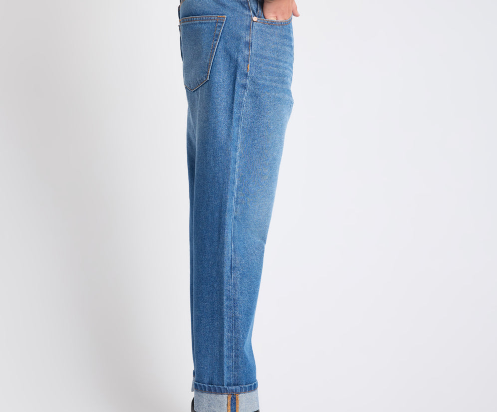 Bandits Low Waist Boyfriend Denim Jeans - Pacifica Blue