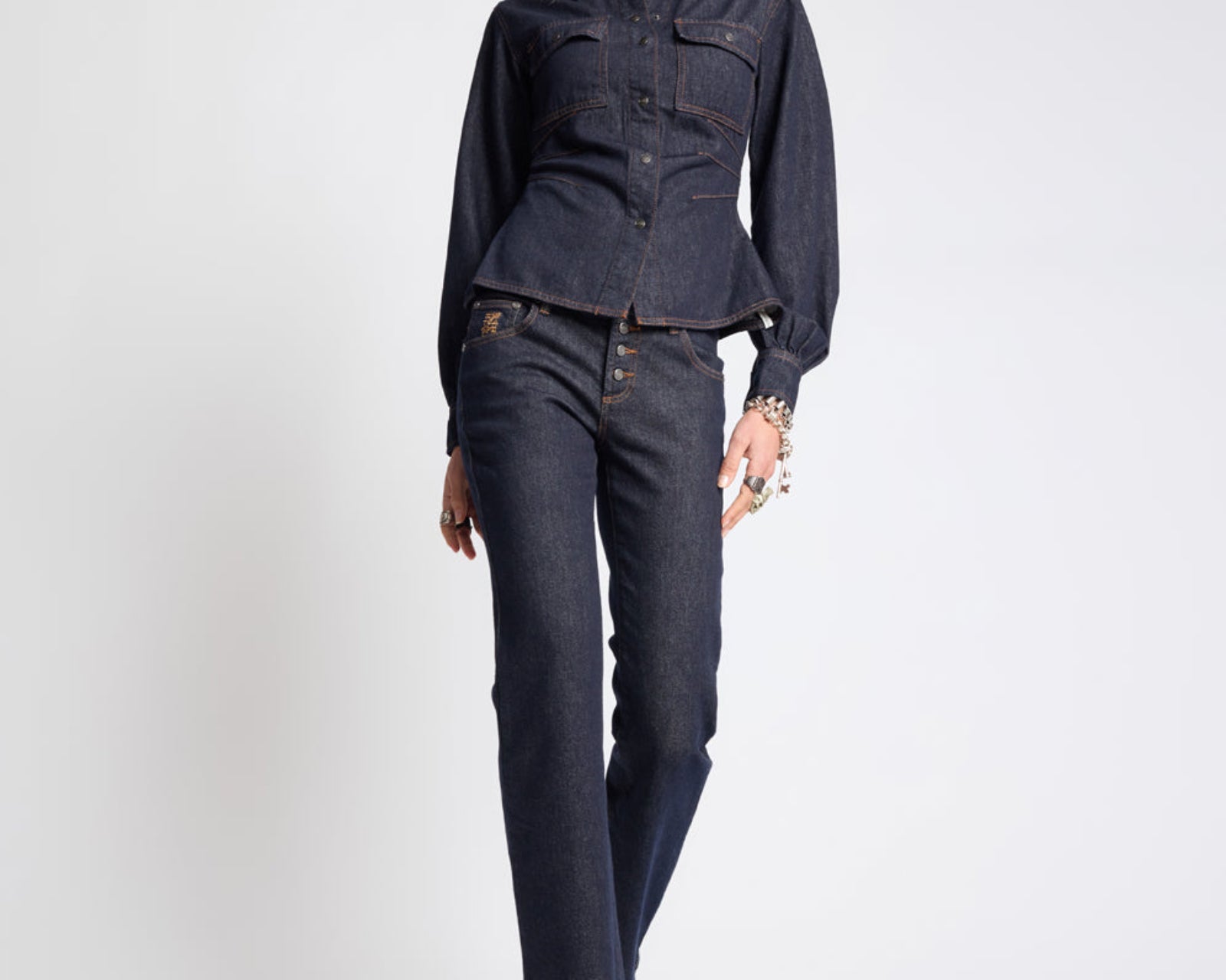 Alice Low Waist Bootcut Denim Jeans - Raw Indigo