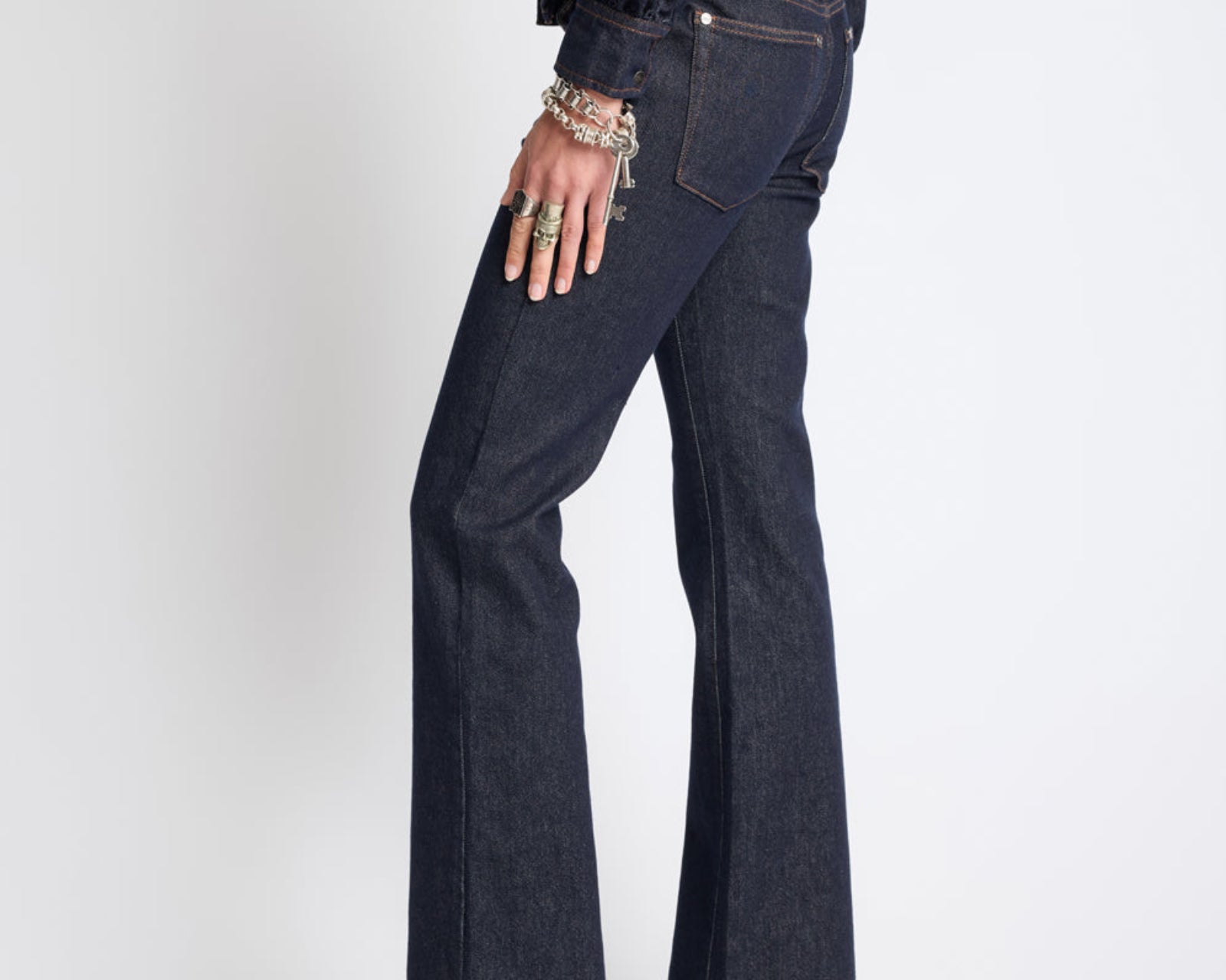 Alice Low Waist Bootcut Denim Jeans - Raw Indigo