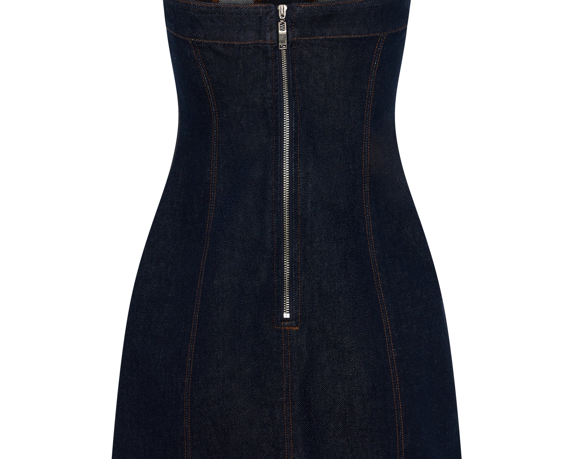 Pamela Strapless Tube Mini Denim Dress - Raw Indigo