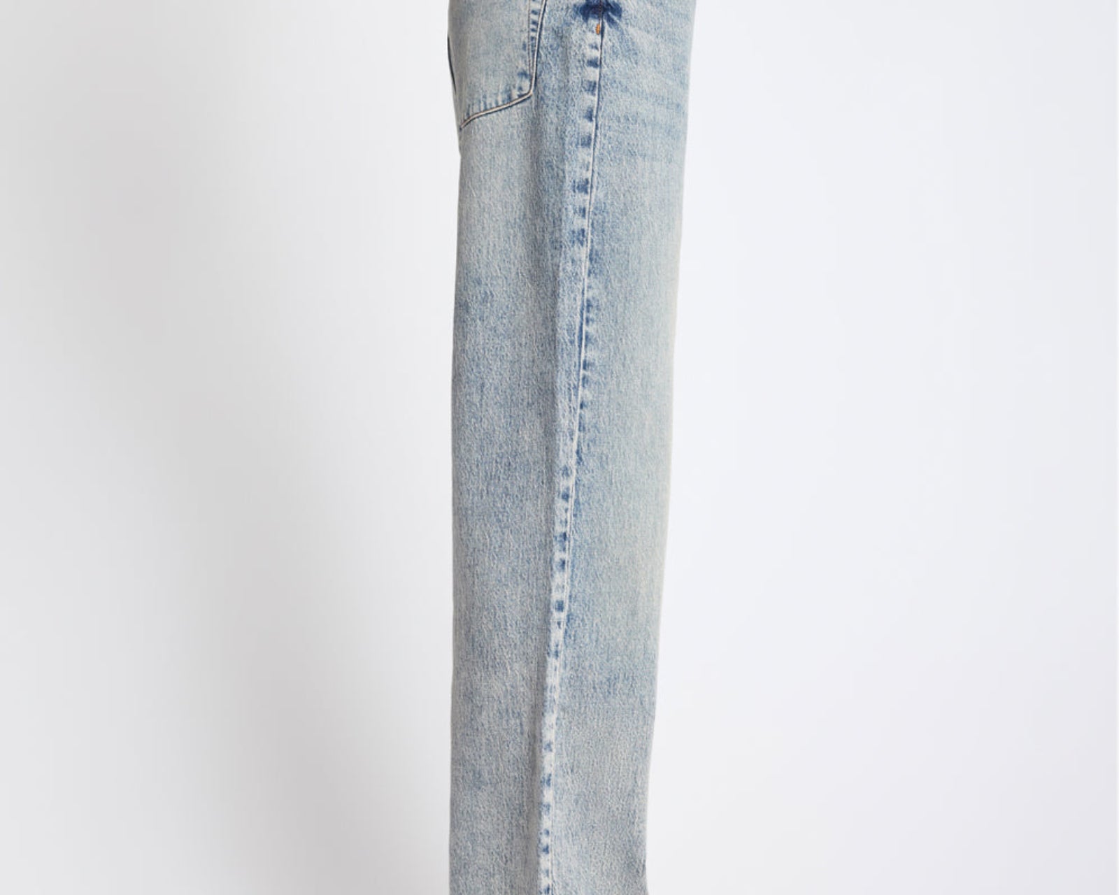 Icon High Waist Straight Leg Denim Jeans - Cloud Blue