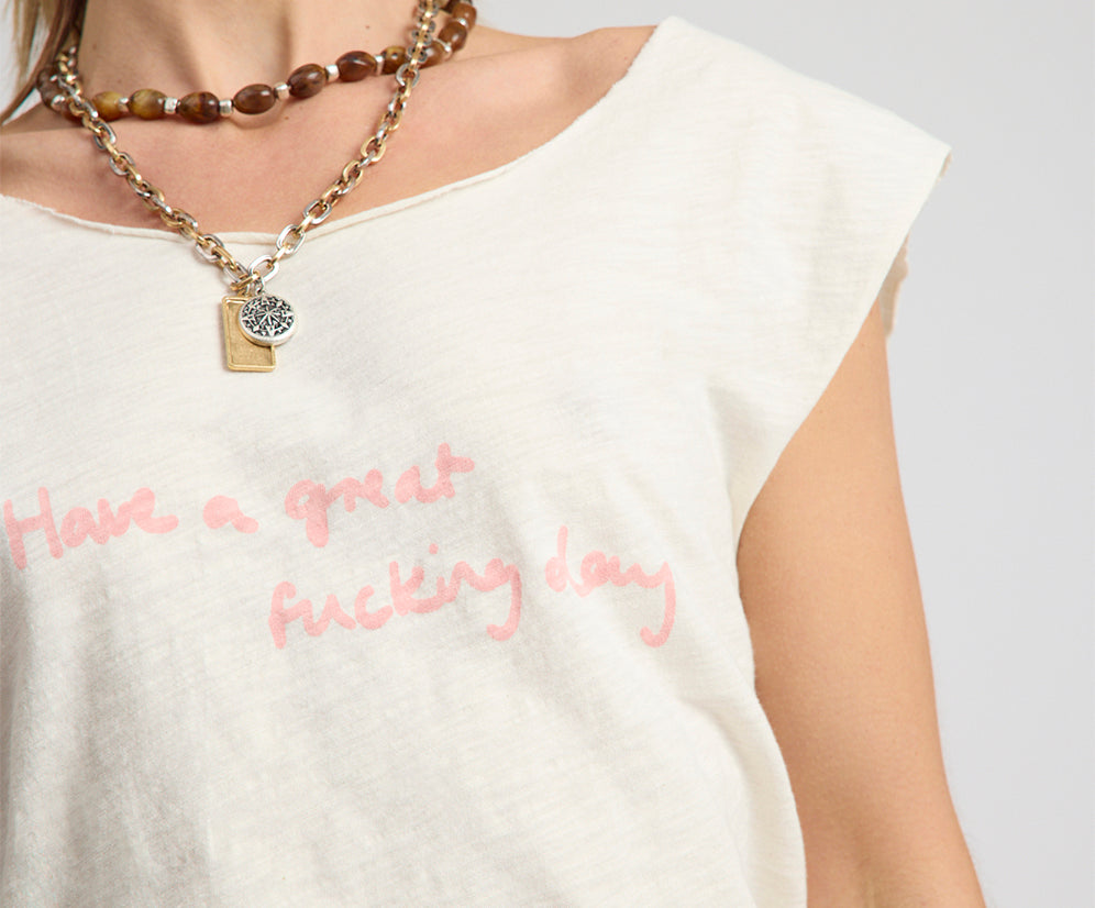 Have A Great Fucking Day Tank - White