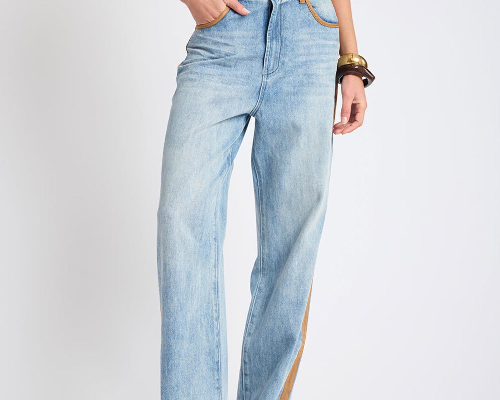 Rodeo Queen Icon High Waist Straight Leg Denim Jeans - Salty Dog