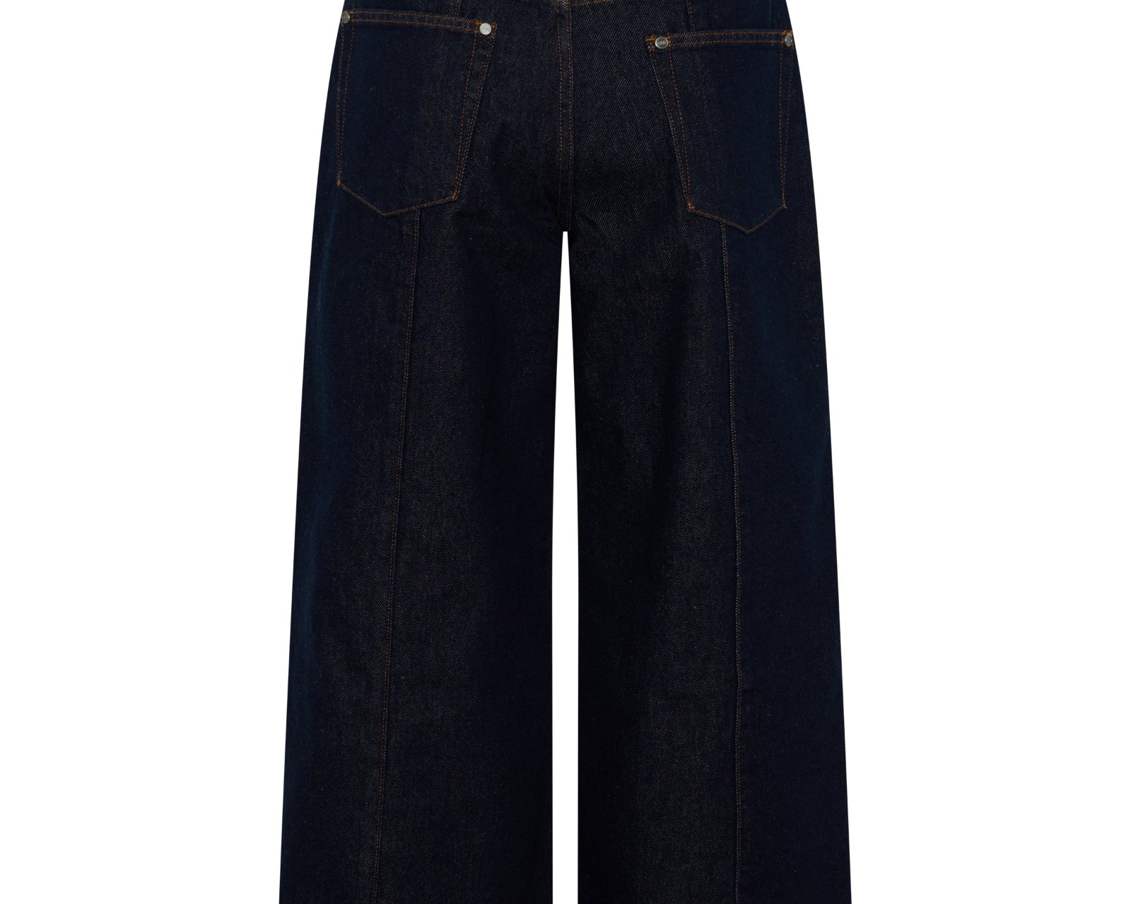 Hayden Mid Waist Wide Leg Cropped Denim Jeans - Raw Indigo
