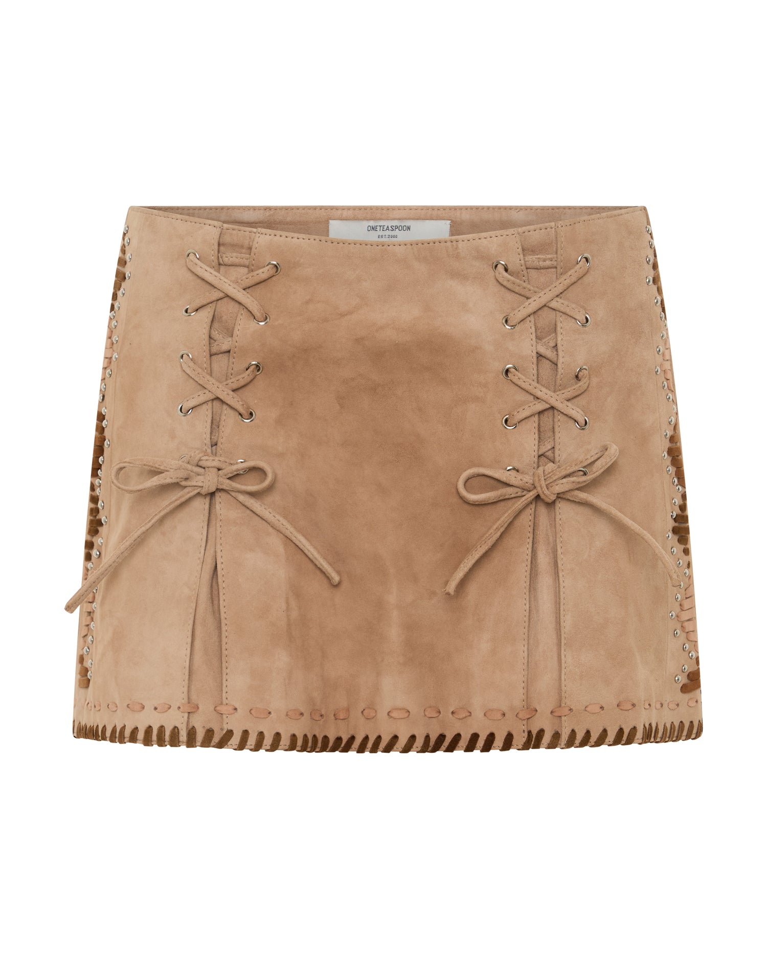 Wild Prairie Suede Mini Skirt - Dusty Pink