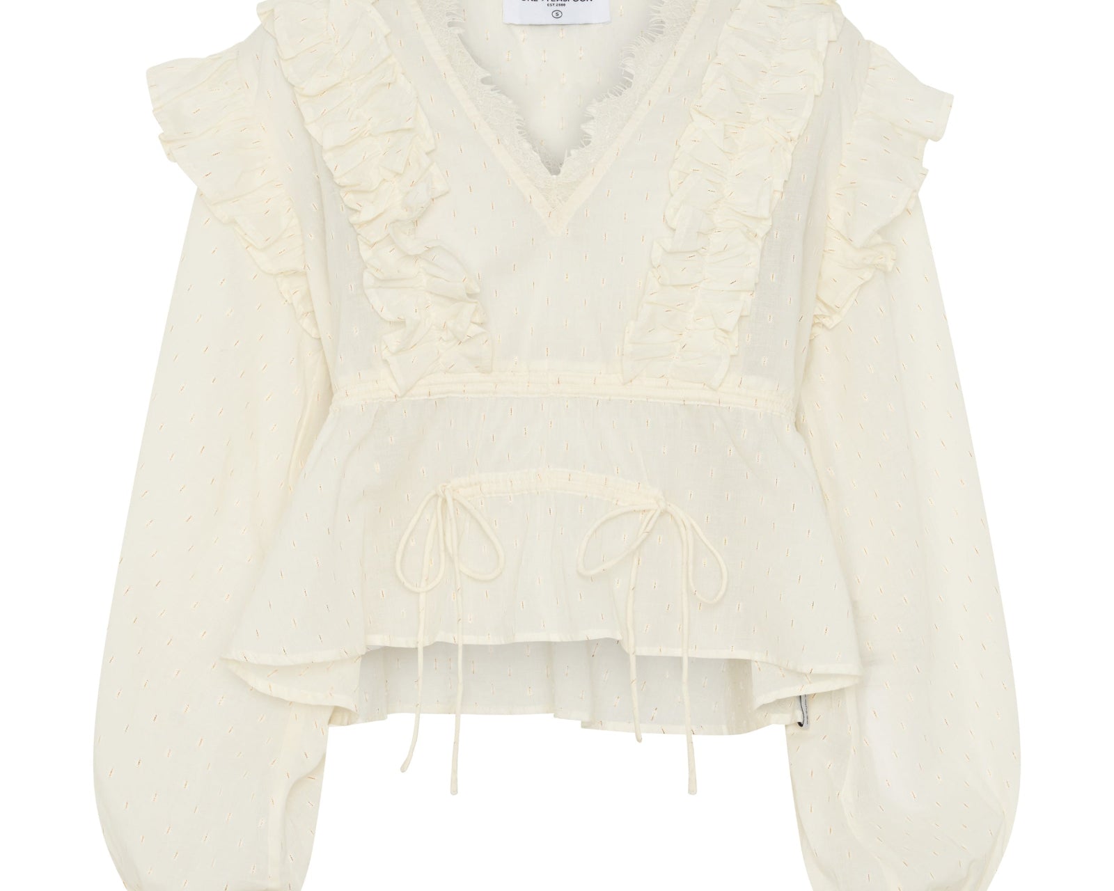 Willow Ruffle Sheer Top - Ivory