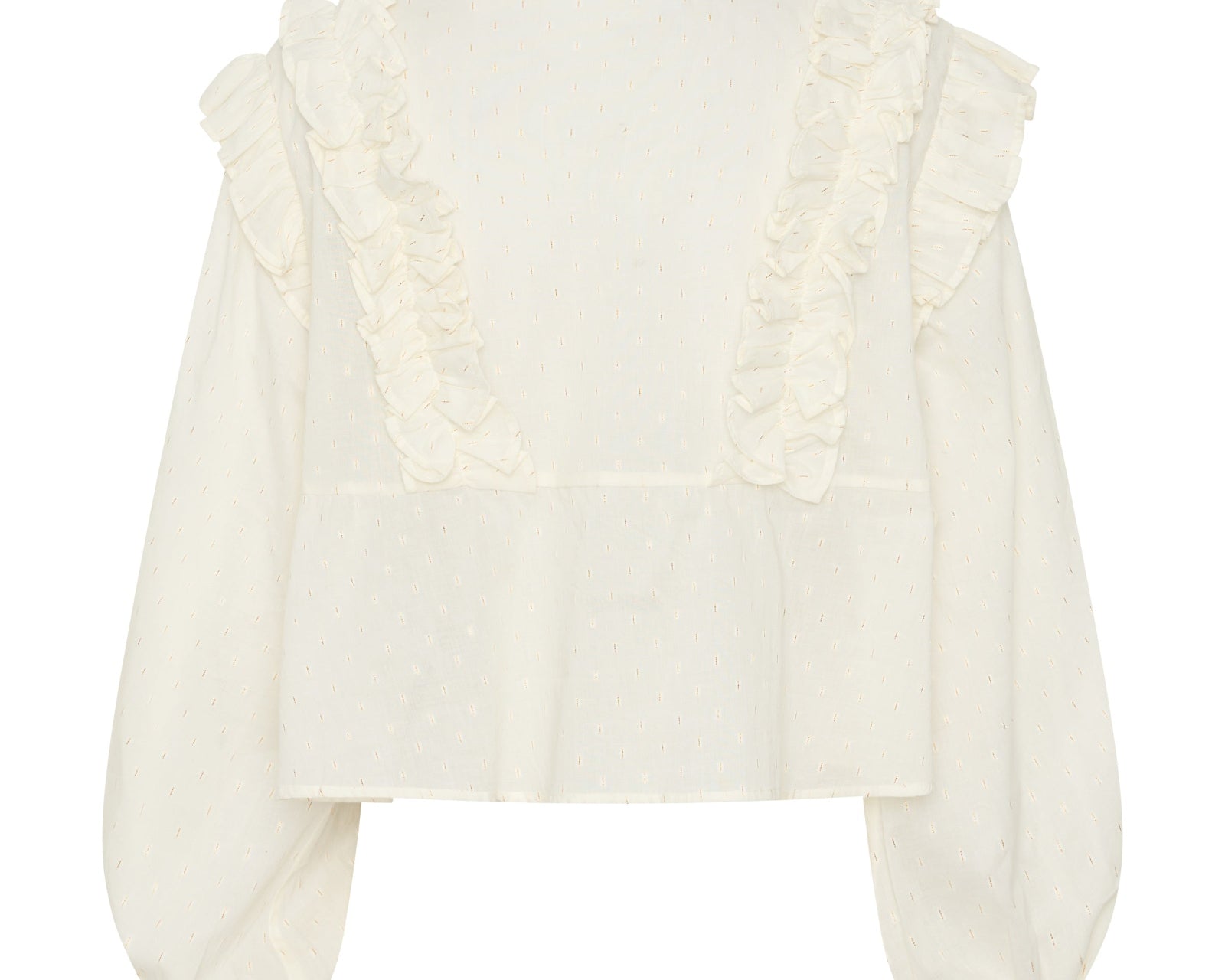 Willow Ruffle Sheer Top - Ivory