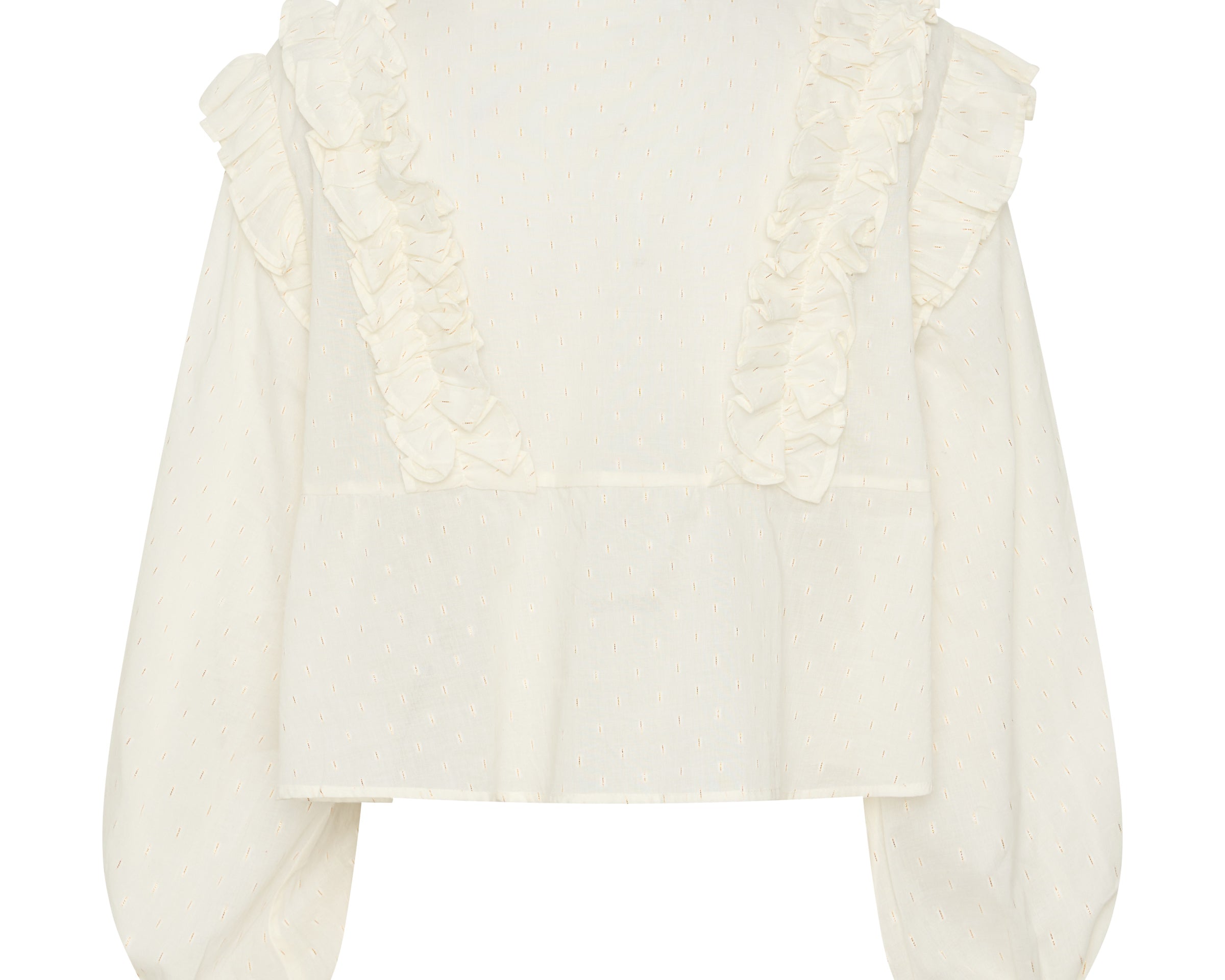Willow Ruffle Sheer Top - Ivory