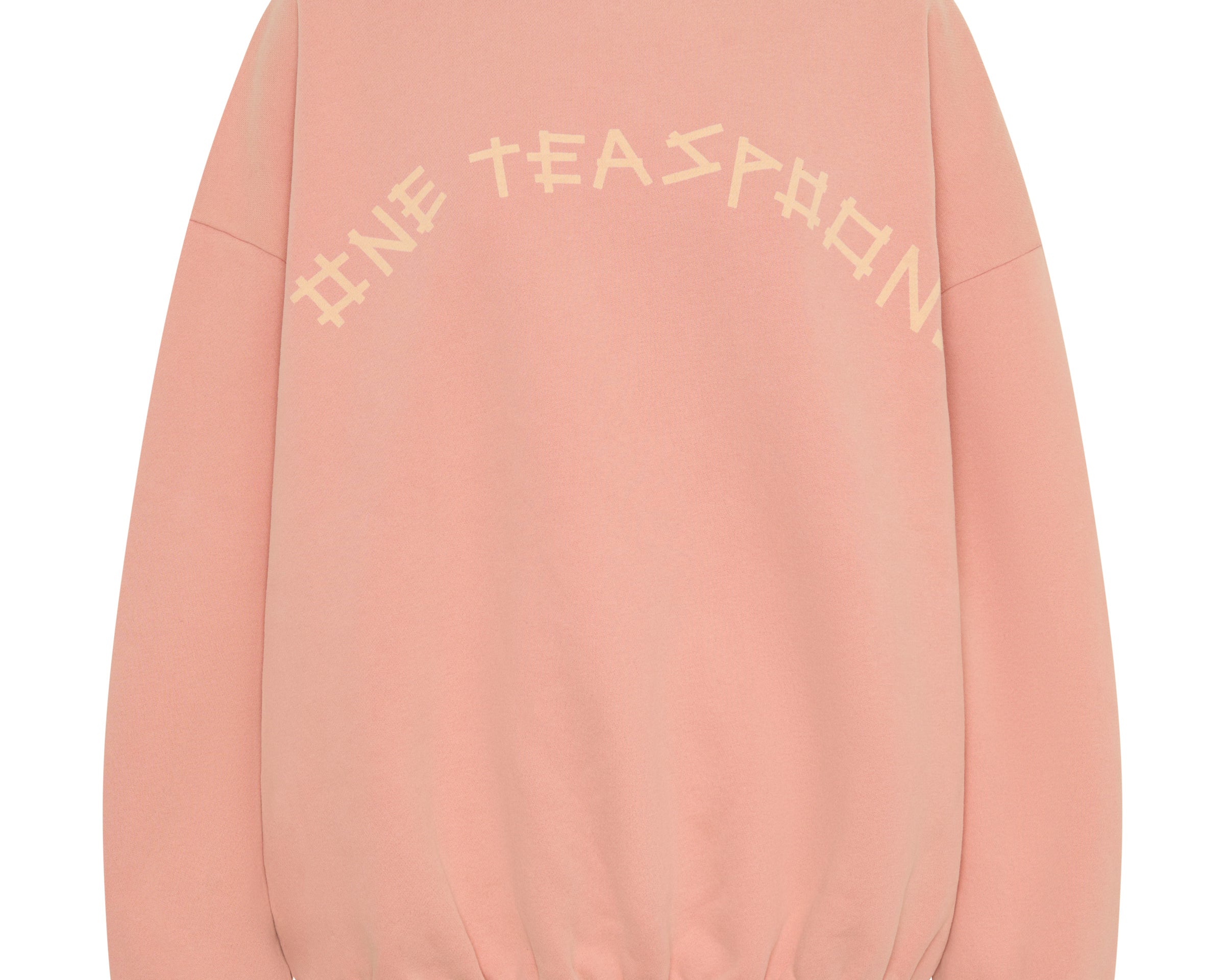 Ot Luxe Oversized Bubble Hem Fleece Sweater - Coral