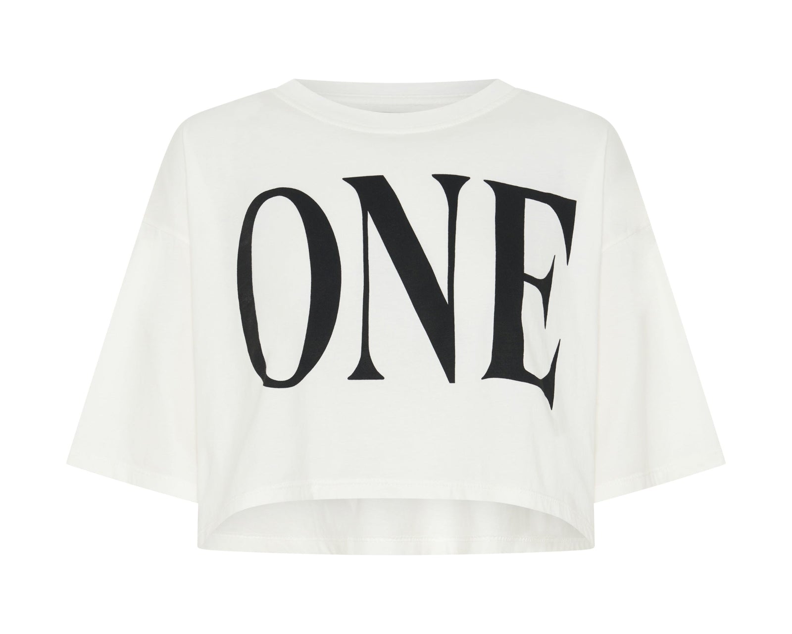 One Logo Boxy Crop Tee - Ivory