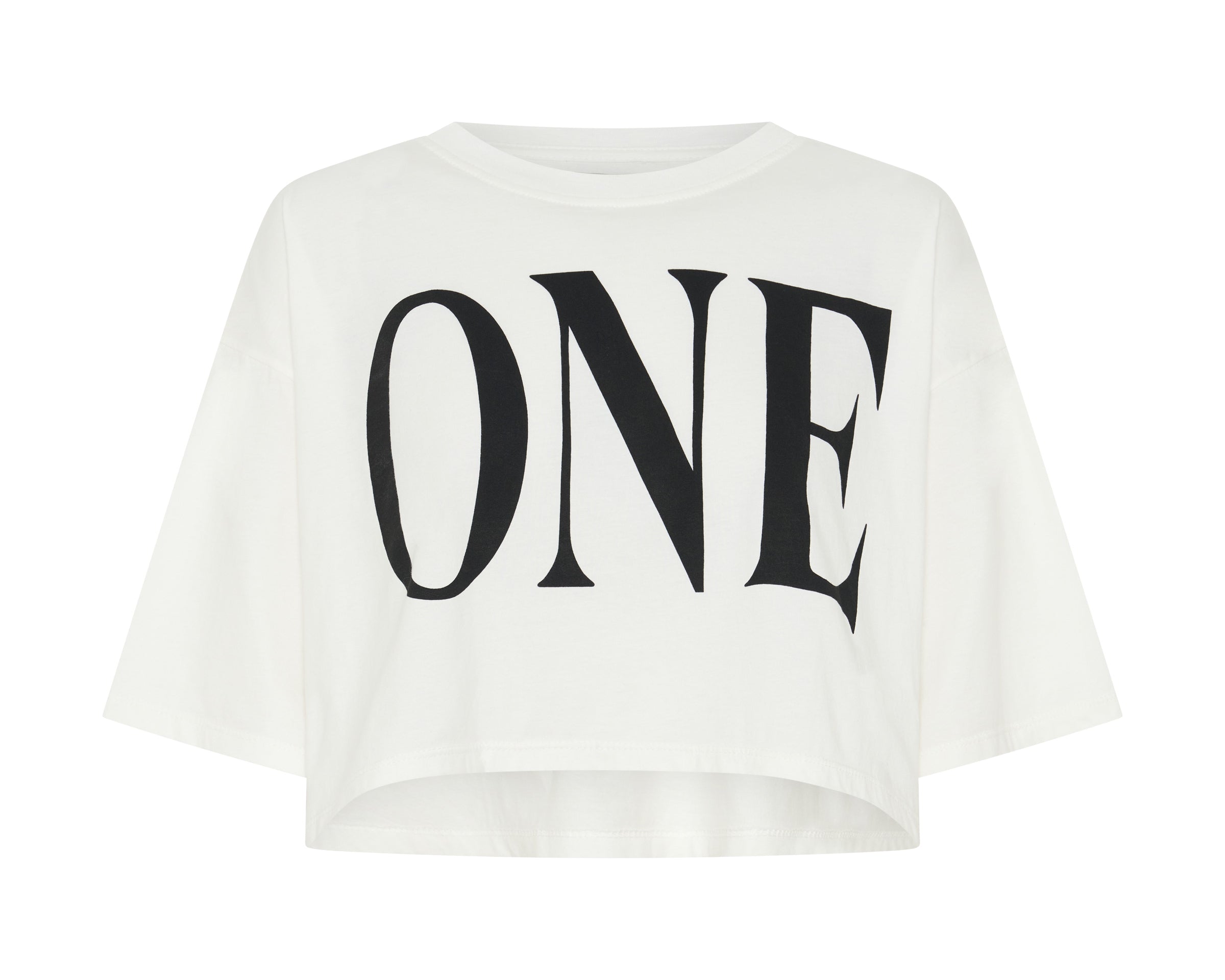 One Logo Boxy Crop Tee - Ivory
