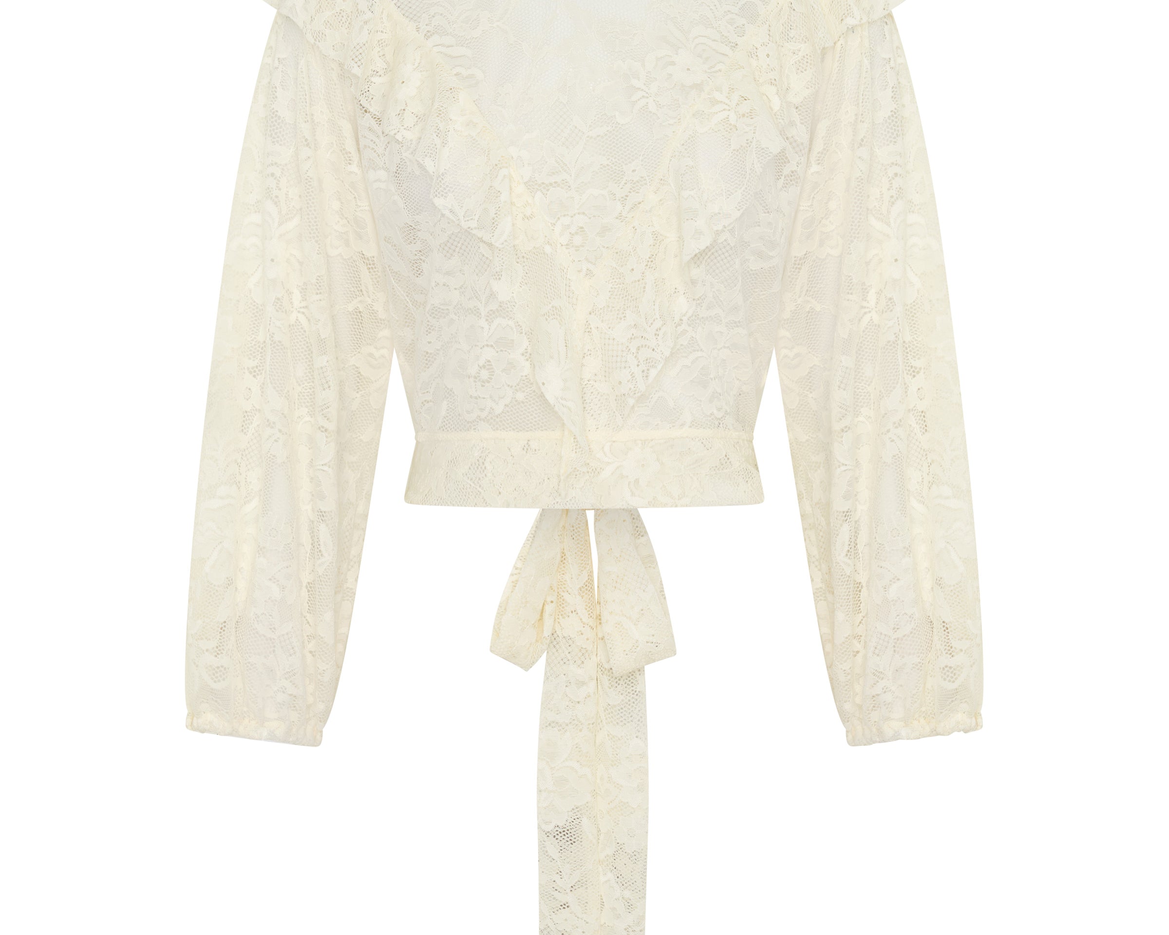 Savage Romance Lace Frill Cami Top - Vintage White