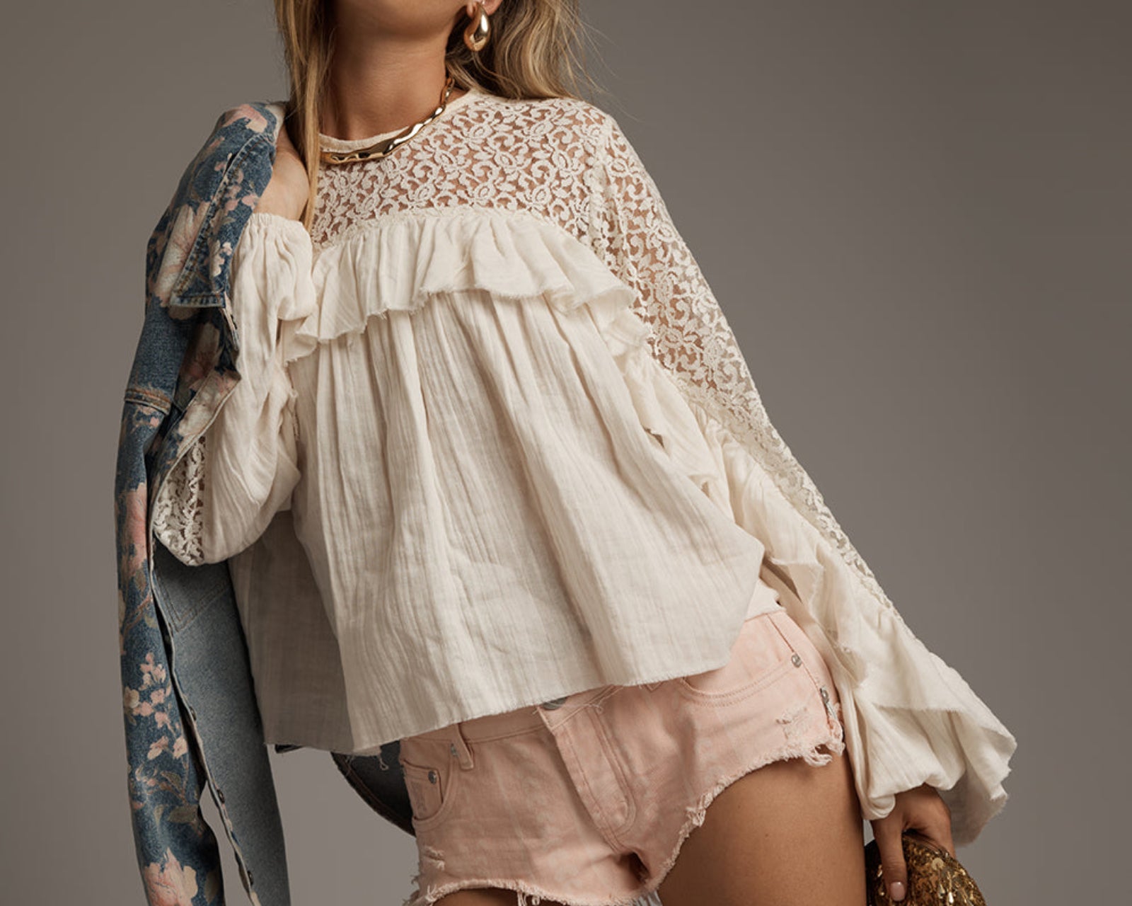 Willow Haven Frill Longsleeve Blouse - Ivory