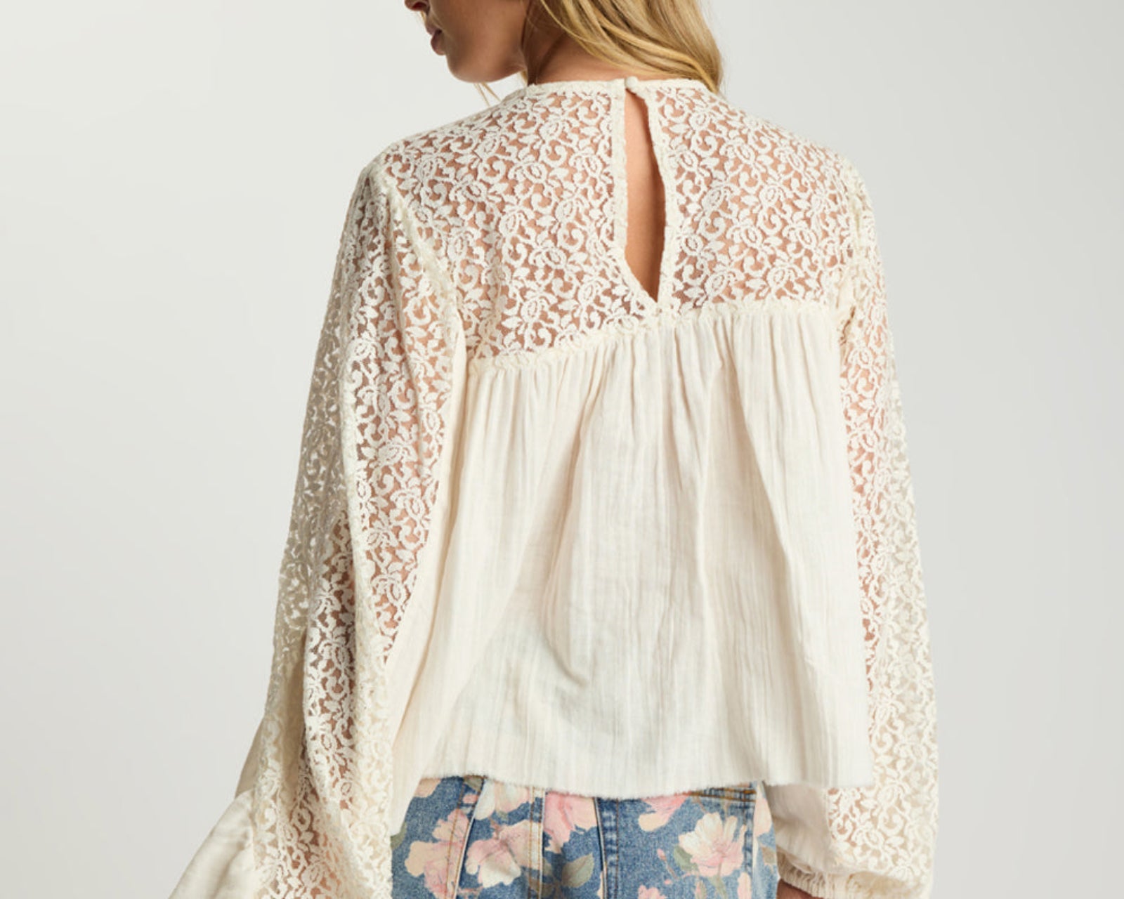 Willow Haven Frill Longsleeve Blouse - Ivory