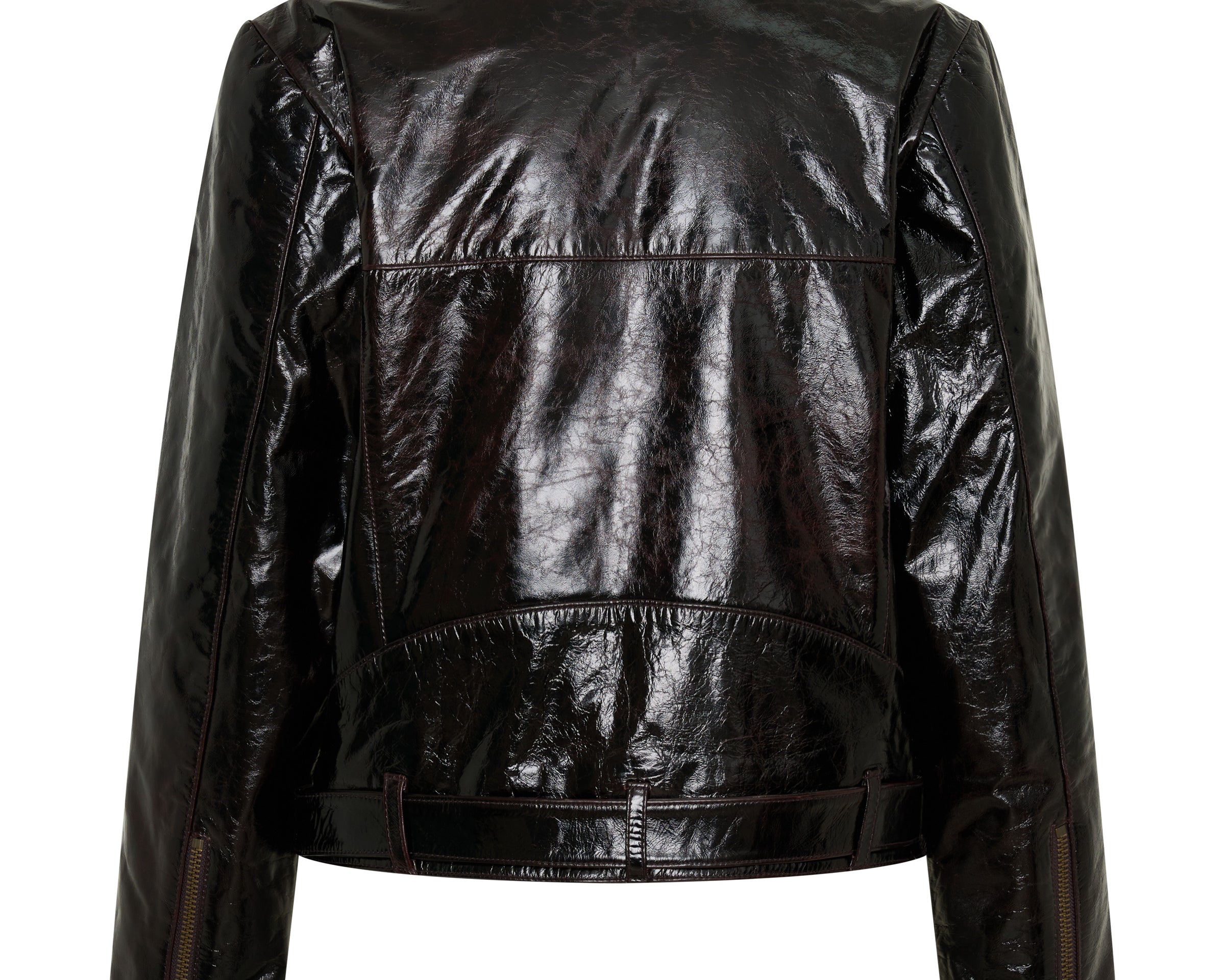 Obsidian Moto Zip Leather Jacket - Merlot