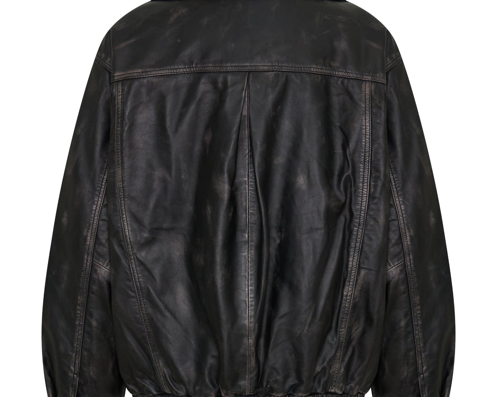 Atlas Utility Leather Jacket - Worn Black