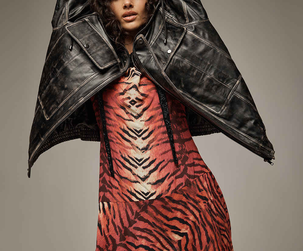 Atlas Utility Leather Jacket - Worn Black