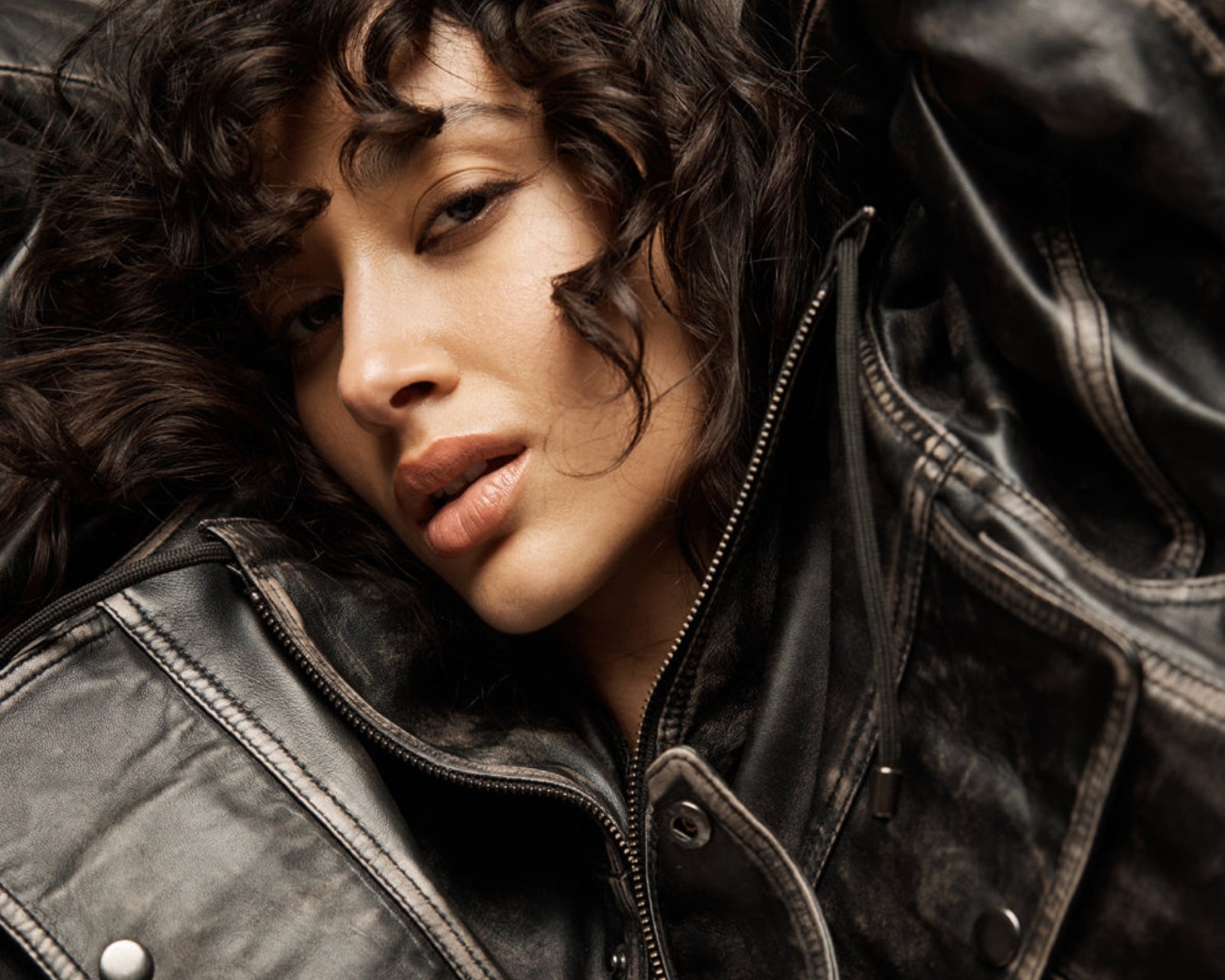 Atlas Utility Leather Jacket - Worn Black