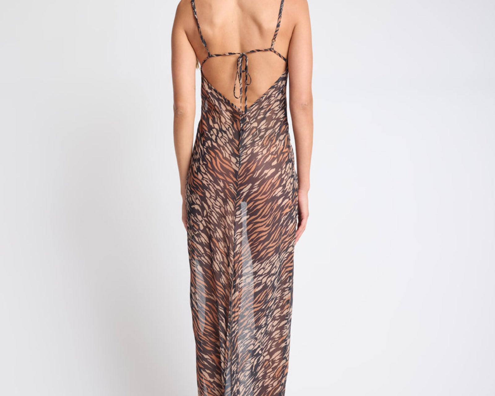 Jagger Maxi Slip Dress - Tawny Print