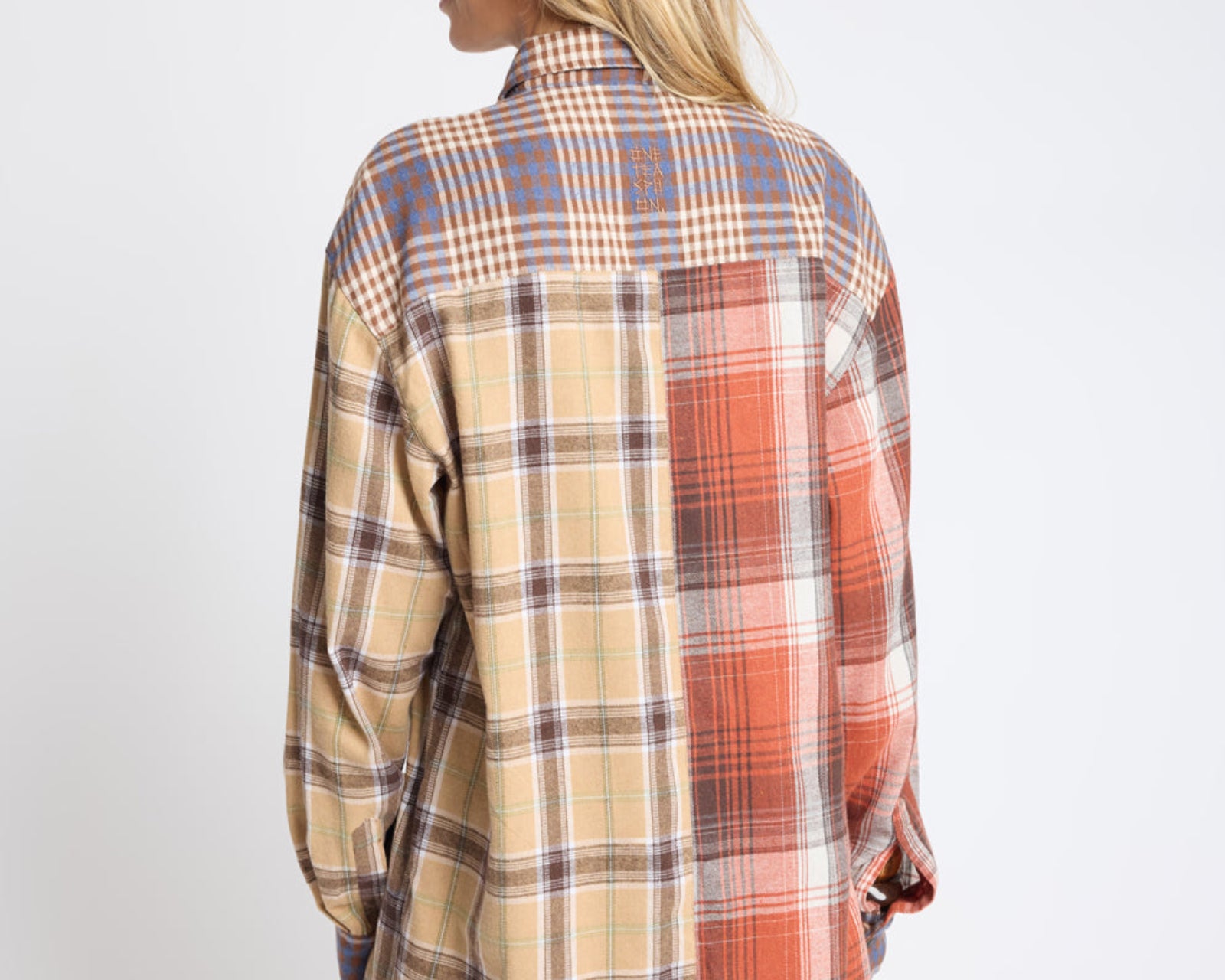 Essential Patchwork Flannel Shirt - Natural Check