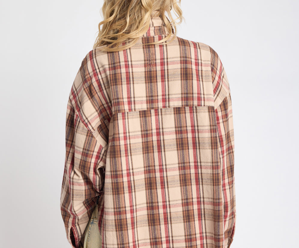 Prairie Check Daria Shirt - Sand Check