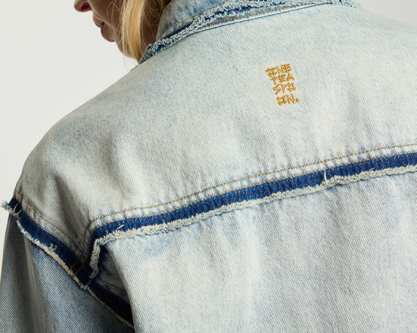 Split Party Everyday Denim Shirt - Split Party Contrast Blue