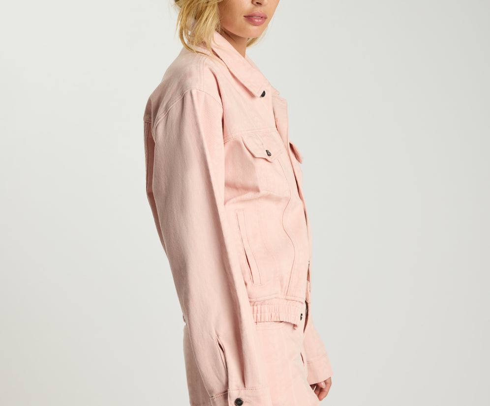 Endless Love Repeat Denim Jacket - Pink Love