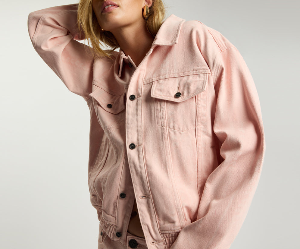 Endless Love Repeat Denim Jacket - Pink Love